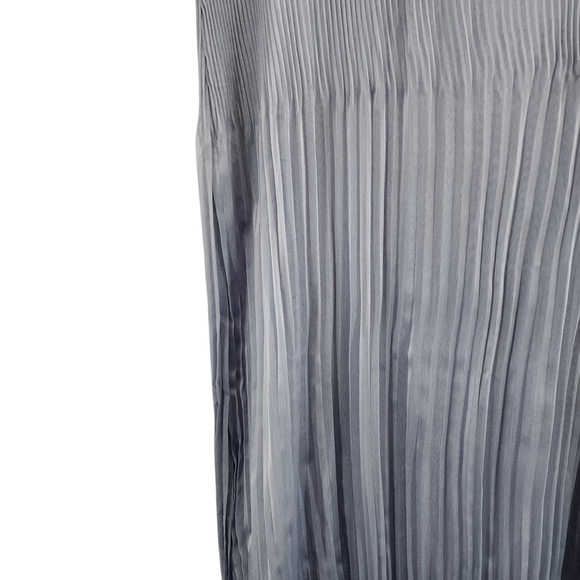 Bodil Women's 100% Poly Chiffon Pleated Midi Dress Blue- L - Picture 4 of 7